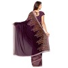 Kashvi Sarees Faux Georgette Purple Color Printed Saree With Blouse Piece ( 1108_3 )