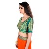 Kashvi Sarees Chiffon Solid Plain Saree With Lace Border And Unstitched Green Color Jacquard Blouse Piece 1468