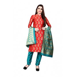 Kashvi Woven Silk Blend Jacquard Salwar Suit Dupatta Dress Material for Women