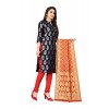 Kashvi Jacquard Silk Blend Woven Design Salwar Suit Dupatta Material for Women(Free Size)
