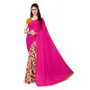 Kashvi Sarees Georgette with Blouse Piece Saree (AS_1436_Pink_One Size)