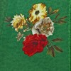 Floral Print, Printed Daily Wear Georgette Saree  (Dark Green)