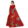 Printed Daily Wear Georgette Saree  (Red)