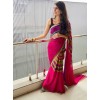 Kashvi Sarees Faux Georgette Pink & Multi Color Printed Saree With Blouse Piece ( 1164_3 )
