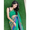 Kashvi Sarees Faux Georgette Green & Multi Color Printed Saree With Blouse Piece ( 1164_4 )