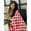 Kashvi Sarees Printed Polka Dot Georgette Saree with Blouse Piece
