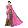 Paisley, Checkered, Printed Daily Wear Georgette Saree  (Pink)