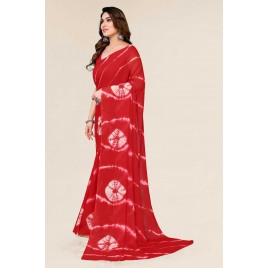 KASHVI Sarees  Ombre Daily Wear Georgette Saree  (RED)
