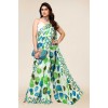 kashvi sarees  Floral Print, Geometric Print Daily Wear Georgette Saree  (Blue, Green, White)