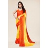 Kashvi Sarees Ombre, Striped Bollywood Georgette Saree  (Red,Yellow)