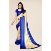 Kashvi Sarees Embellished, Ombre, Striped Bollywood Satin Saree  (Blue, Chiku)