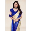 Kashvi Sarees Embellished, Ombre, Striped Bollywood Satin Saree  (Blue, Chiku)