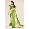 Kashvi Sarees Embellished, Ombre, Striped Bollywood Satin Saree  (Green, Chiku)