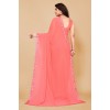 Embellished, Solid/Plain Bollywood Georgette Saree  (Pink)