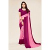 Ombre Bollywood Georgette Saree  (Purple, Pink)