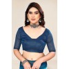 Ombre Bollywood Georgette Saree  (Dark Blue, Light Blue)