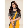Embellished, Solid/Plain Bollywood Chiffon Saree  (Yellow)