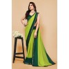 Embellished, Ombre, Solid/Plain Bollywood Georgette Saree  (Green, Dark Green)