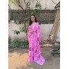 Printed, Paisley, Ombre Daily Wear Georgette Saree  (Pink)