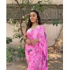 Printed, Paisley, Ombre Daily Wear Georgette Saree  (Pink)