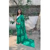 Floral Print Daily Wear Georgette Saree  (Green)