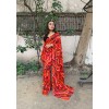 Graphic Print Daily Wear Georgette Saree  (Red)