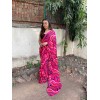 Graphic Print Daily Wear Georgette Saree  (Pink)