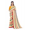 kashvi sarees  Striped Daily Wear Georgette Saree  (Yellow)