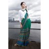 Paisley, Striped, Floral Print Daily Wear Georgette Saree  (Green)
