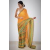 Paisley, Striped, Floral Print Daily Wear Georgette Saree  (Yellow)