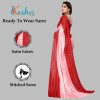 Kashvi sarees Ready to Wear Embellished, Striped, Self Design Bollywood Satin Saree  (Red, Pink)