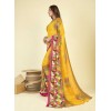 Floral Print Daily Wear Georgette Saree  (Yellow)