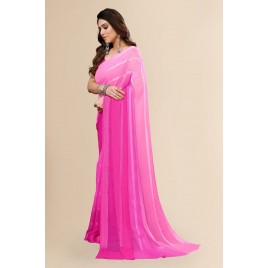 Kashvi Sarees Embellished, Self Design, Ombre, Dyed Bollywood Georgette Saree  (Pink)