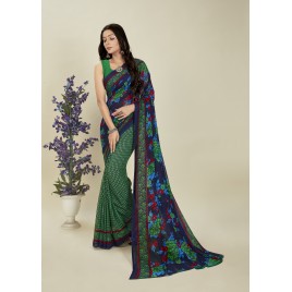 Floral Print, Paisley, Printed Daily Wear Georgette Saree  (Multicolor)