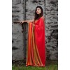 Paisley, Striped, Floral Print Daily Wear Georgette Saree  (Red)