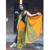 Paisley, Striped, Floral Print Daily Wear Georgette Saree  (Yellow)