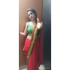 Embellished Bollywood Chiffon Saree  (Red)
