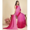 Dyed Bollywood Georgette Saree  (Pink)