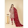 Unstitched Crepe Salwar Suit Material Printed