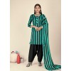 Unstitched Crepe Salwar Suit Material Striped