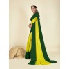 Dyed, Striped Fashion Georgette Saree  (Dark Green, Green)
